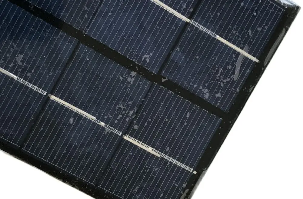 Solar Panel With USB Cable 2W 6V Polycrystalline Silicon Epoxy Lamination Thin and Light 2pcs/Lot