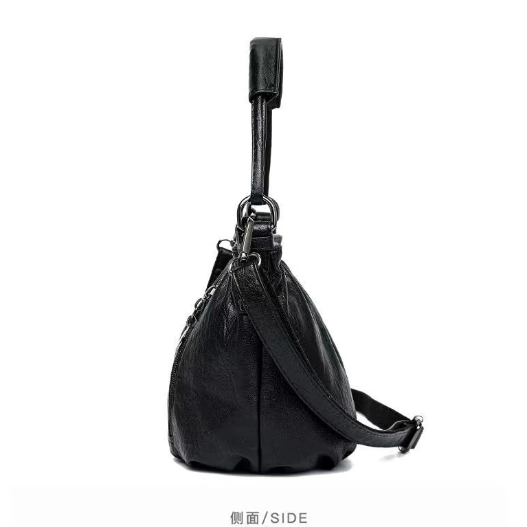 2023 New Women Fashion Soft PU Leather Shoulder Bag Middle-Aged Mom Messenger Bag Handbag