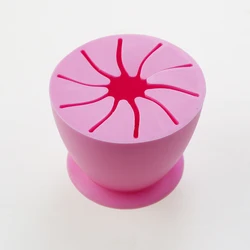 Compact Silicone Desktop Waste Collector with Suction Cup (Pink 1pcs)