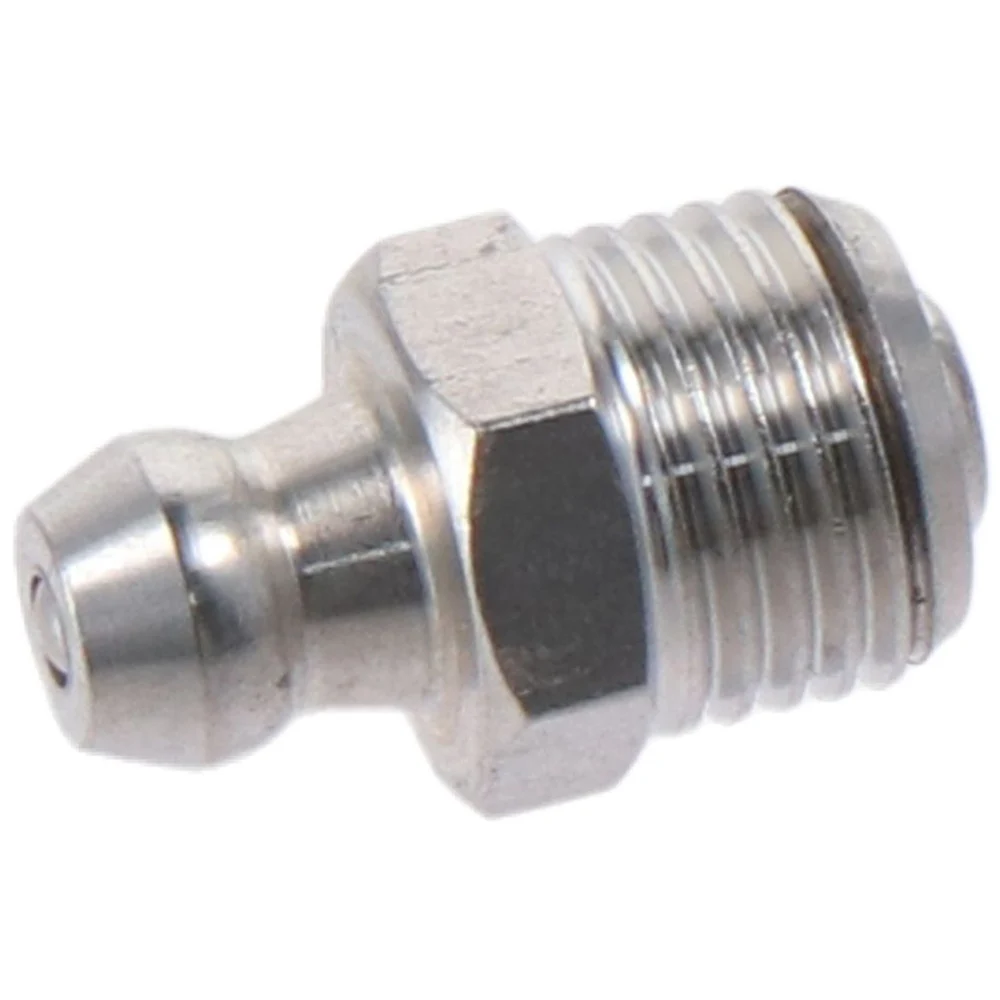 Straight Grease Fitting M6/M8/M10x1mm Hydraulic Grease Nipple Stainless Steel Zerk Fitting Nozzle for Mechanical Equipment 10Pcs stainless steel grease nipple