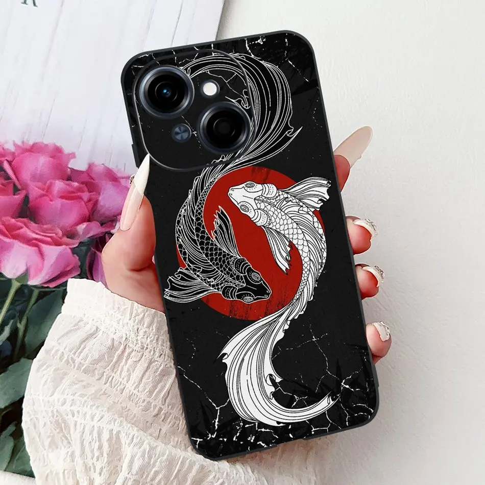 Fashion Cool Pattern Black Silicone Soft Phone Case