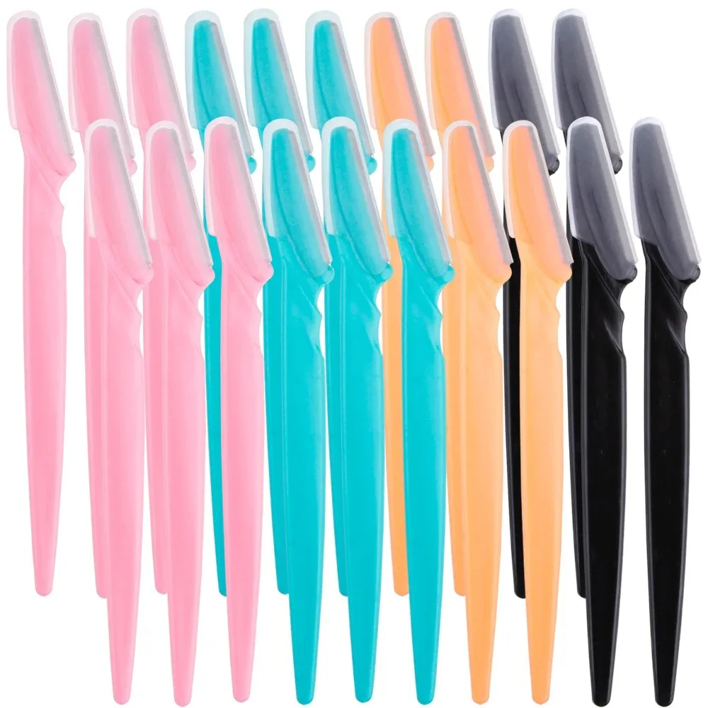 

20 Pack Eyebrow Trimmer Scissors Shaver Blade Eye Brow Shaper Hair Remover Eyebrow Cutting Portable Women Beauty Makeup Tools