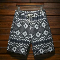 Ethnic Style Printed Shorts Men's Summer Seaside Sports Fashion Loose Stretch Breathable Beach Shorts Casual Outdoor Shorts 2