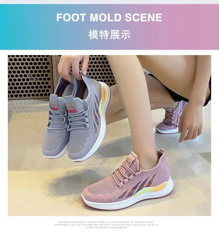Woman Summer Sneakers Female Walking Jogging Trainers Sports Shoes Woman Casual Breathable Shoes Size 36 to 41