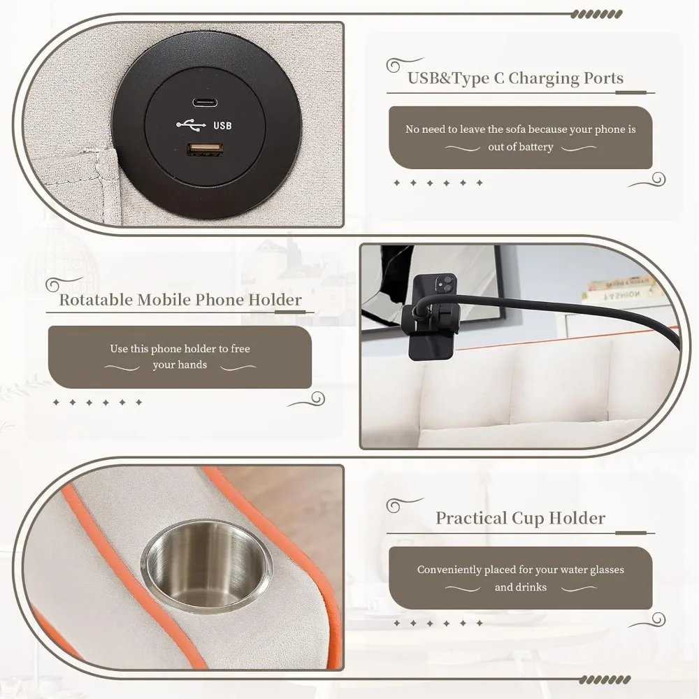 Velvet 3-in-1 Convertible Sofa Bed 3