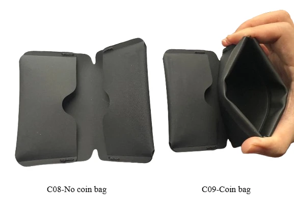 Tragbarer, ultraleichter Ausweis- und Visitenkartenhalter, Mini-Faltbrieftasche, multifunktionale Geldbörse mit magnetischer Schnalle, EDC-Tasche – Detail 1