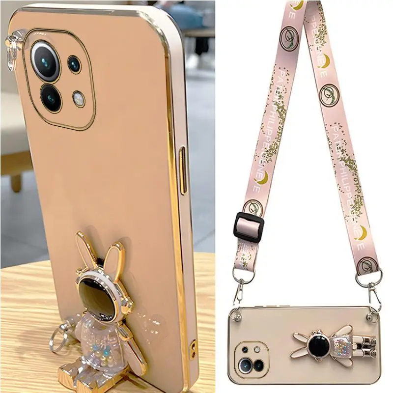 Crossbody Candy Rabbit Lanyard Strap Case For Xiaomi Mi 12T 11T 12 10 Mi13 13 Pro Lite 11 Ultra 5G 8 9 9T Cover_voghion.com