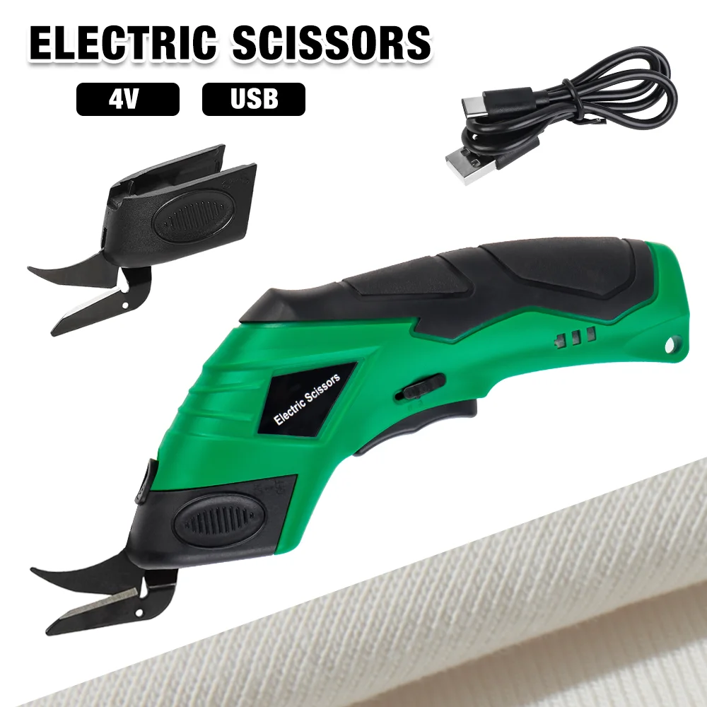 مقص كهربائي محمول يعمل بجهد 4 فولت، بشحن USB، مناس...