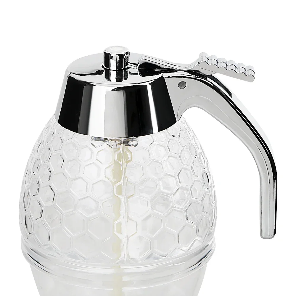 Plastic Juice Syrup Cup Squeeze Bottle Bee Drip Dispenser Kettle Storage Pot Stand Holder Honey Container Kitchen Accessories