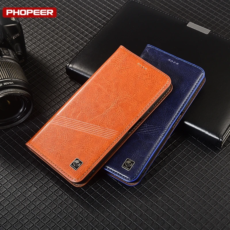 Genuine Leather Flip Wallet Phone Case Cover