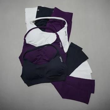 DFDK Women's Lace-Up 2Pcs Activewear Set, Seamless Slim Leggings, Fashion Yoga Top, Casual Gym Cycling Daily Sportswear