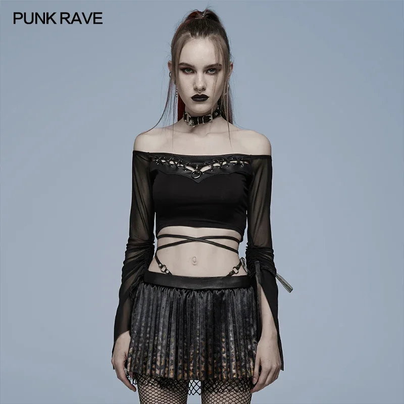 Women's Punk Mesh Cutout Lace-Up Leggings – Punk Design