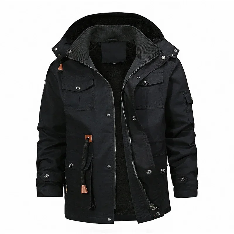 Men Jacket Coats Fashion Trench Coat New Winter Casual Thick Overcoat Black Gentleman Jacket Male Long