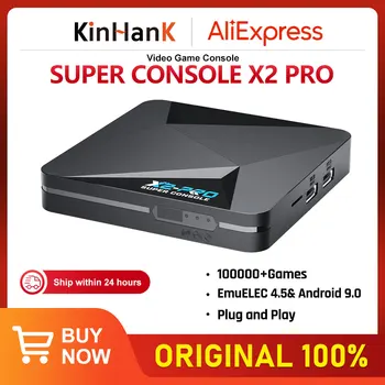 KINHANK Super Console X2 Pro Game Box Console per videogiochi retrò 100000 videogiochi per SS/MAME/DC/NAOMI con gamepad 1