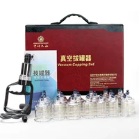 Health Cupping Chinese Physiotherapy Dehumidification Vacuum Cupping Device Massage Meridian Body Massage Tank Set/19 PCs 1