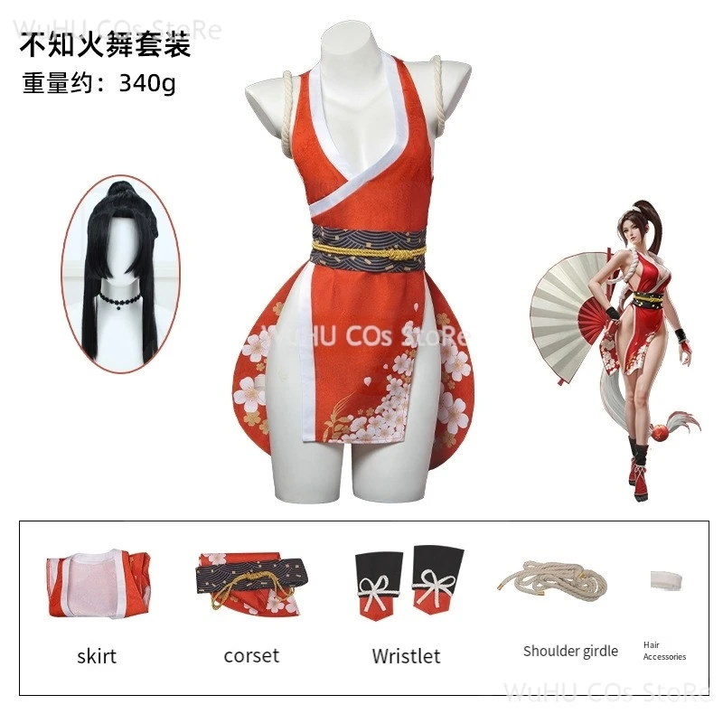 Mai Shiranui Cosplay Fantasy Game Mortal Kombat Disguise Costume Mai  Shiranui Adult Women Halloween Roleplay Fantasia Clothes