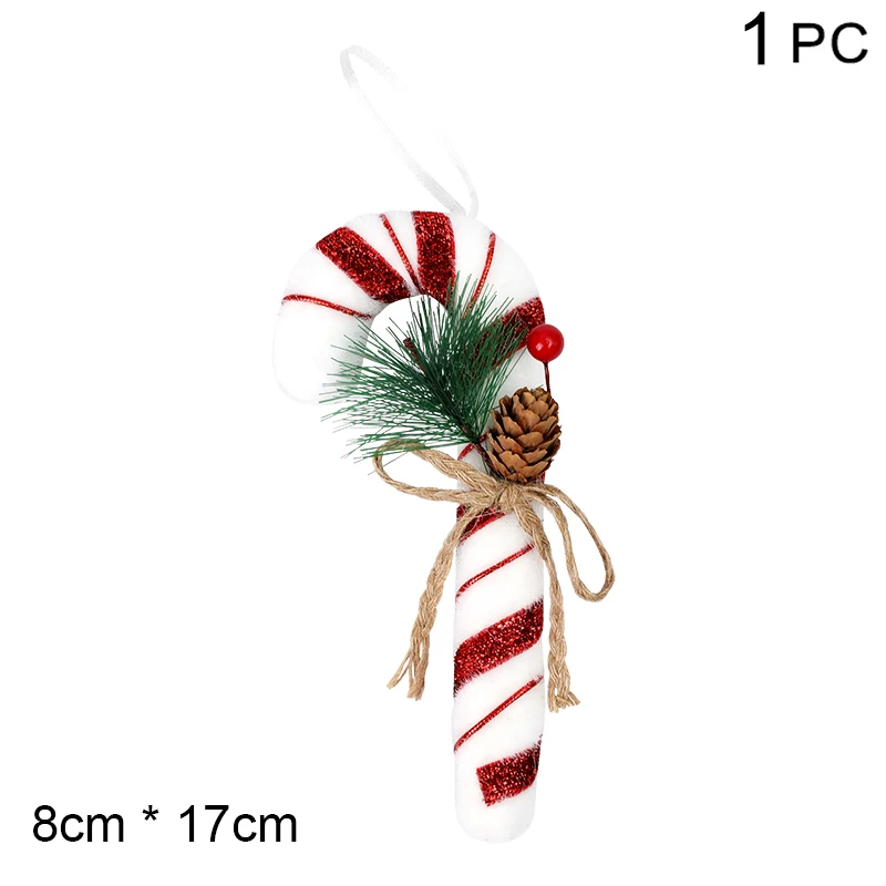12 Pièces Canne De Bonbons Plastique, Suspendus Candy Cane De Noël