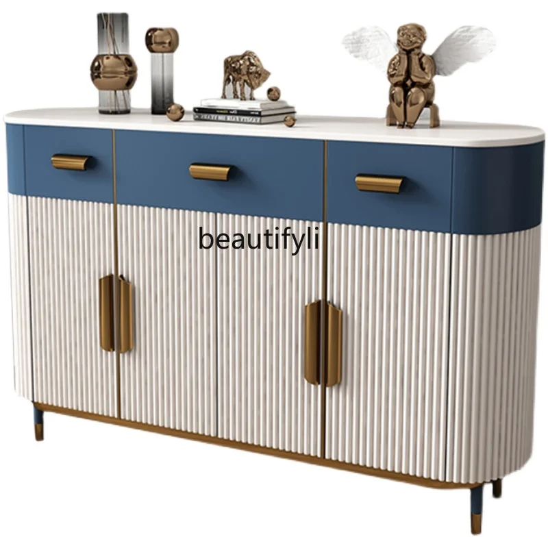 

Affordable Luxury Italian Minimalist Locker Hallway Home Hallway Decoration Shoe Cabinet Modern Sideboard Cabinet Solid Wood