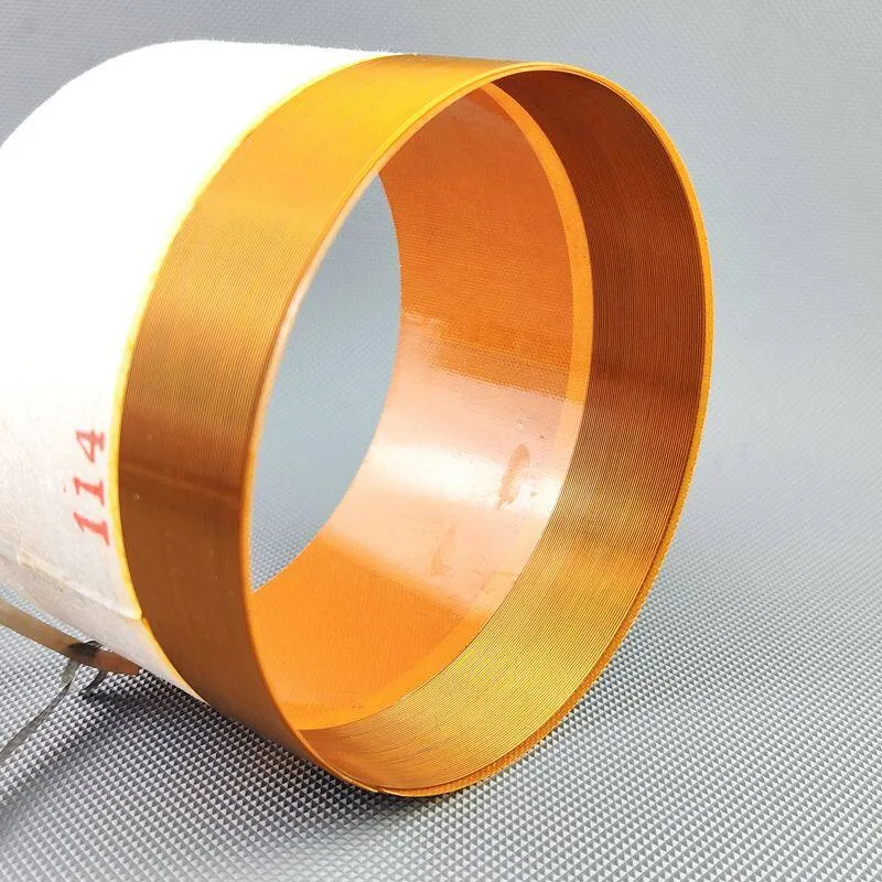 1개 114mm 보이스 코일 2겹 알루미늄 원형 와이어 베이스 스피커 부품 8Ω 80mm 유리섬유 포머