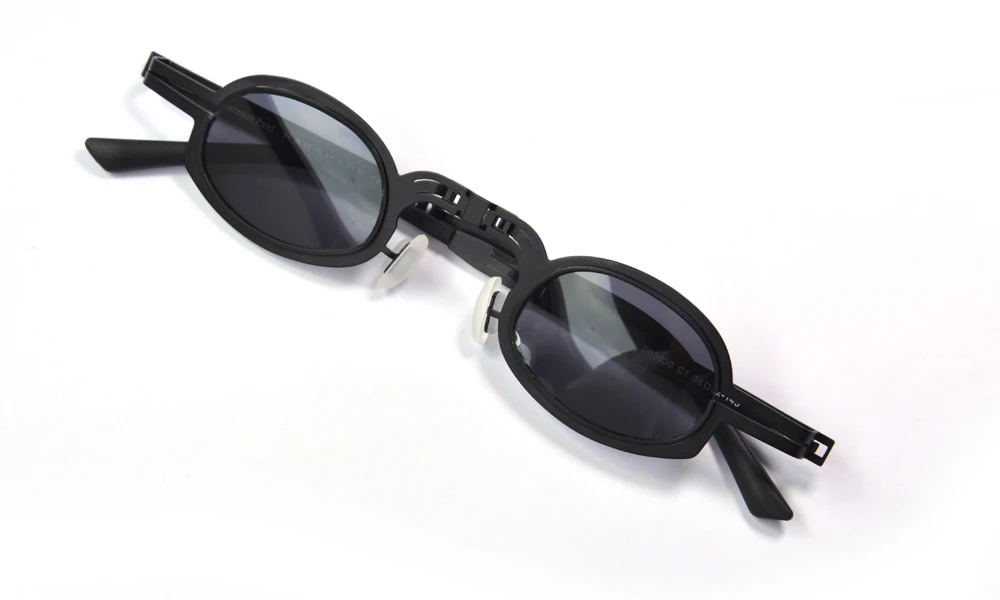 Steampunk Polarisierte Kleine Lustige Sonnenbrille für Männer Metall Faltbare Sonnenbrille Schutz Outdoor Fahrbrille Partybrille für Männer – Detail 17