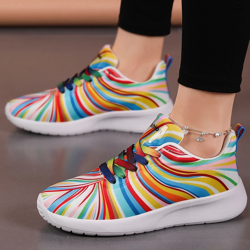 Women's Colorful Fashion Sneakers - Stylish Casual Sports Shoes