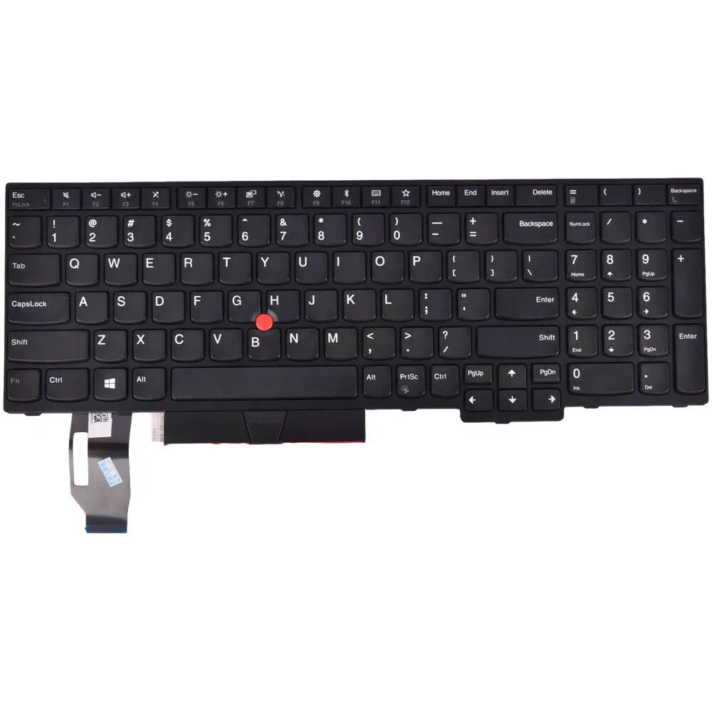 Nuova Tastiera Usa Per Lenovo Per Thinkpad E580 E590 L580 L590 P52 P53 P53S P72 T590 Cornice Argento Nero