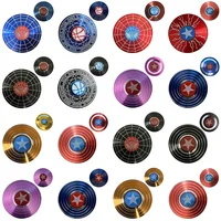 Round Shield Aluminium Fidget Spinner Superhero Fast Bearing Finger Hand Spinner Adult Stress Relief Toy Anti Stress Fidget Toys 2