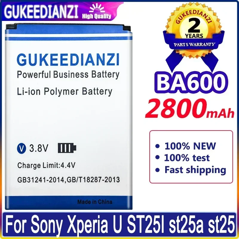 Batteria Per Cellulare Ad Alta Capacità Bateria Ba600 2800Mah Per Batterie Kumquat Sony Ericsson Xperia U St25I St25C