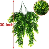 1Pcs Artificial 5Forks Rattan Eucalyptus Wall Hanging Simulation Greenery Fake Hanging Plants Vine Diy  Home Outdoor Decor Plant 6