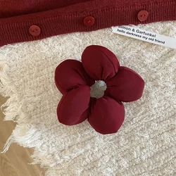 Red Cotton Cute Floral Hair Band with Bow and Plaid Design (CS RED)
