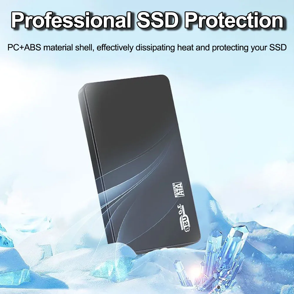 케비두메이 2.5인치 SATA to USB3.0 HDD 인클로저 (USB3.0 케이블 포함) 모바일 하드 드라이브 ABS 케이스 SSD 외장 스토리지 HDD 박스 (노트북용)