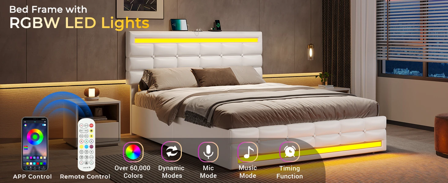 led bed frame