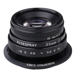 RISESPRAY 35mm F1.6 Manual Focus Prime Camera Lens - E mount