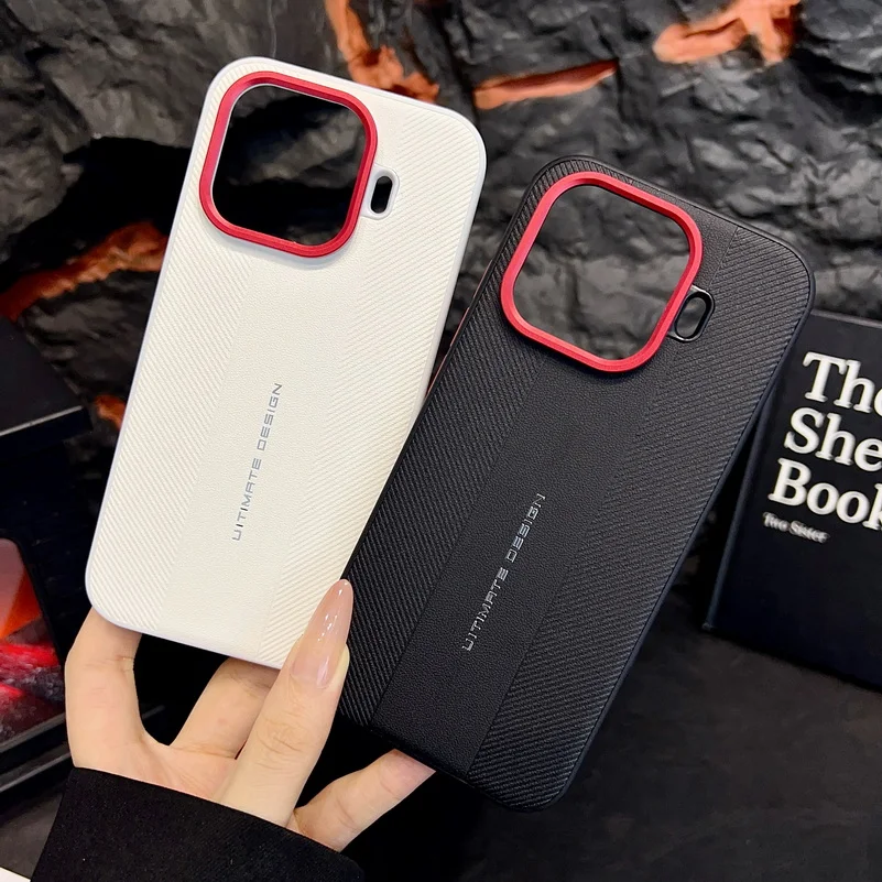 Luxury Textured Red Camera Frame Case - Ultimate Design Cover