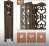 4 Panel Room Divider Fully Assembled, Carved Room Dividers And Folding Screens, 5.6Ft Wood Room Divider Screen Freestanding 6