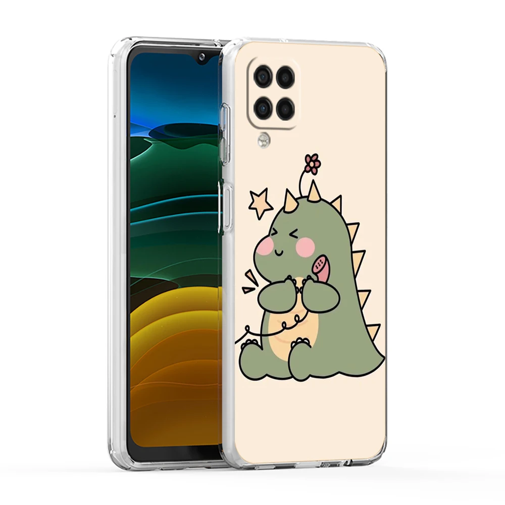 Cartoon Paar kleine Dinosaurier Fall für Samsung Galaxy A13 A22 A32 A52 A72 A51 A71 A11 A31 A41 A33 A53 A73 5g transparente Schale – Detail 6