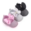 Spring Autumn Beautiful Baby Girl Princess Shoes Soft Soled Butterfly Bowknot Fashion Design Solid Newborn Prewalker Shoes D2677 2