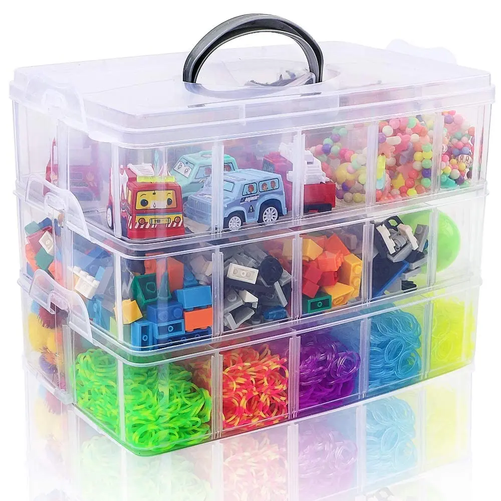 Stackable Multi-Compartment Storage Box