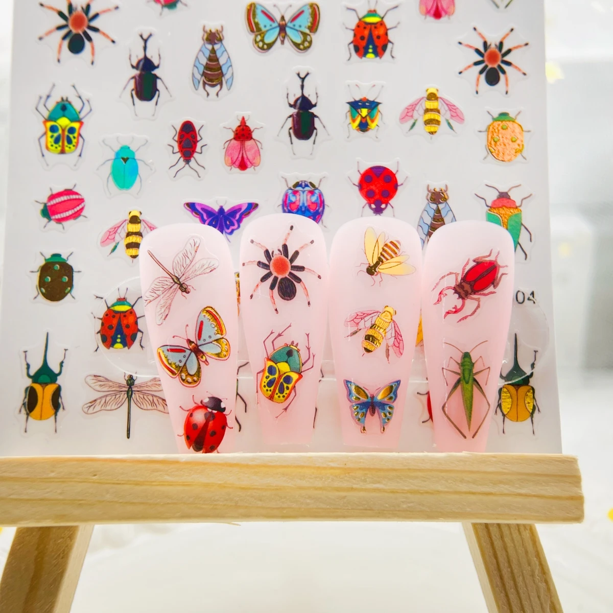 Newest Insects Butterfly Style 3d Nail Art Sticker Nail Deco Slider Tsc-631