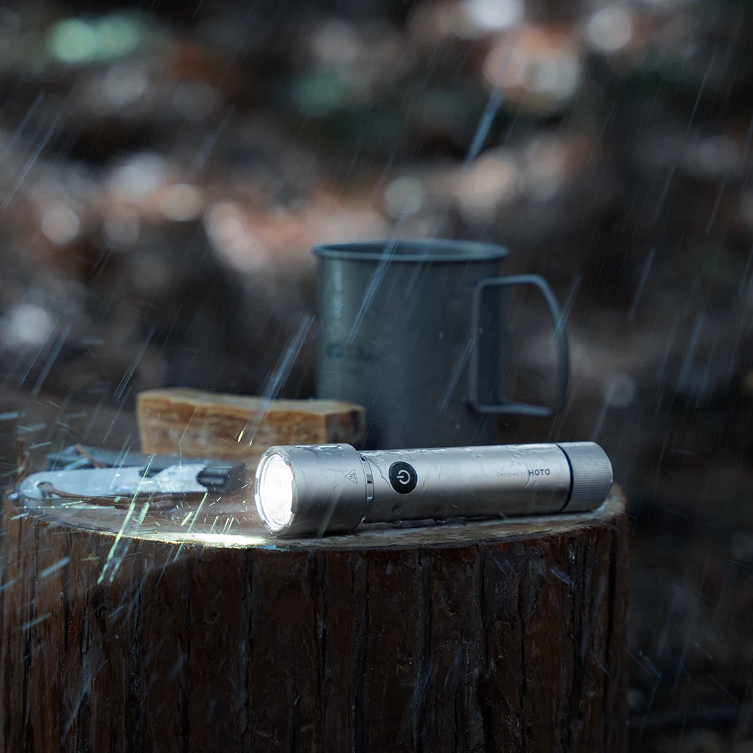 HOTO Flashlight 2300 lms Outdoor Hard Light IP68 Waterproof Hiking Self-defense Strong Light Torch Dual Power charging led flashlight,mini flashlight,led flashlights,camping light,mini led flashlight,led torch light