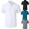 Hot-selling all-round elastic non-ironing plain men's short-sleeved shirts elastic business casual men's shirts can be wholesale 1