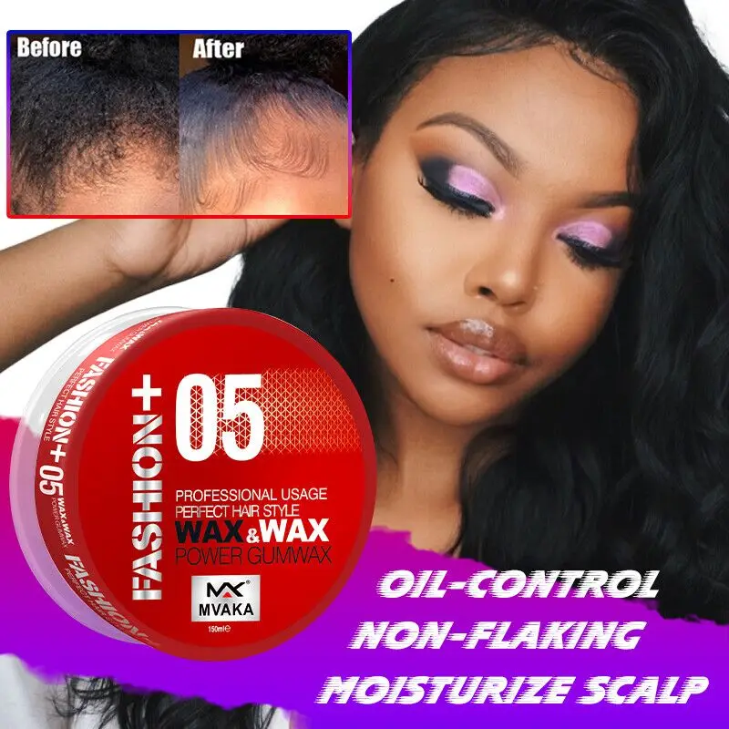MVAKA Natural Styling Hair Wax Effective Edge Control Gel Non-greasy no residue moisturizing scalp Long-lasting with fresh aroma 1