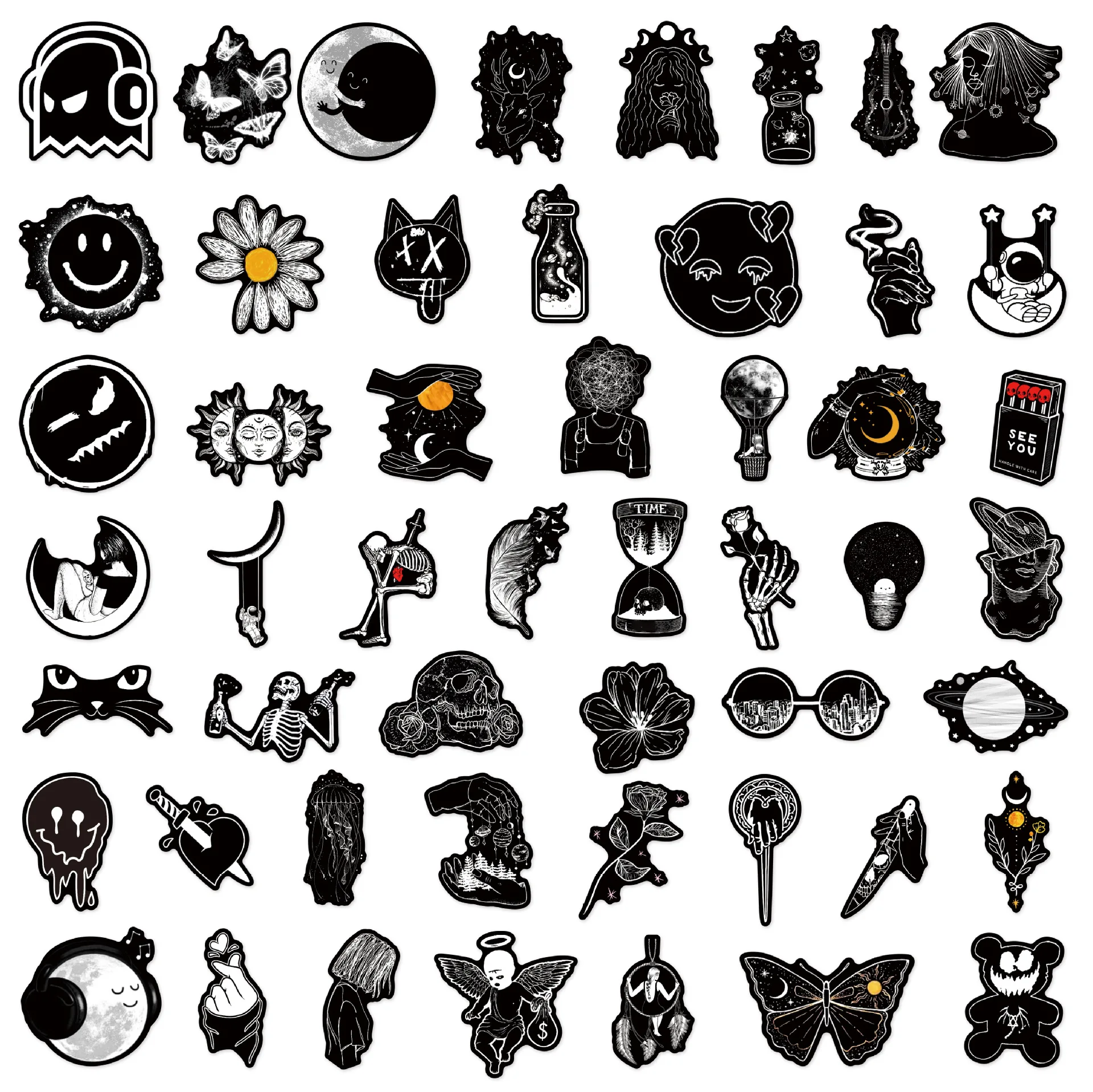Decorative Stickers 10/30/50Pcs Retro