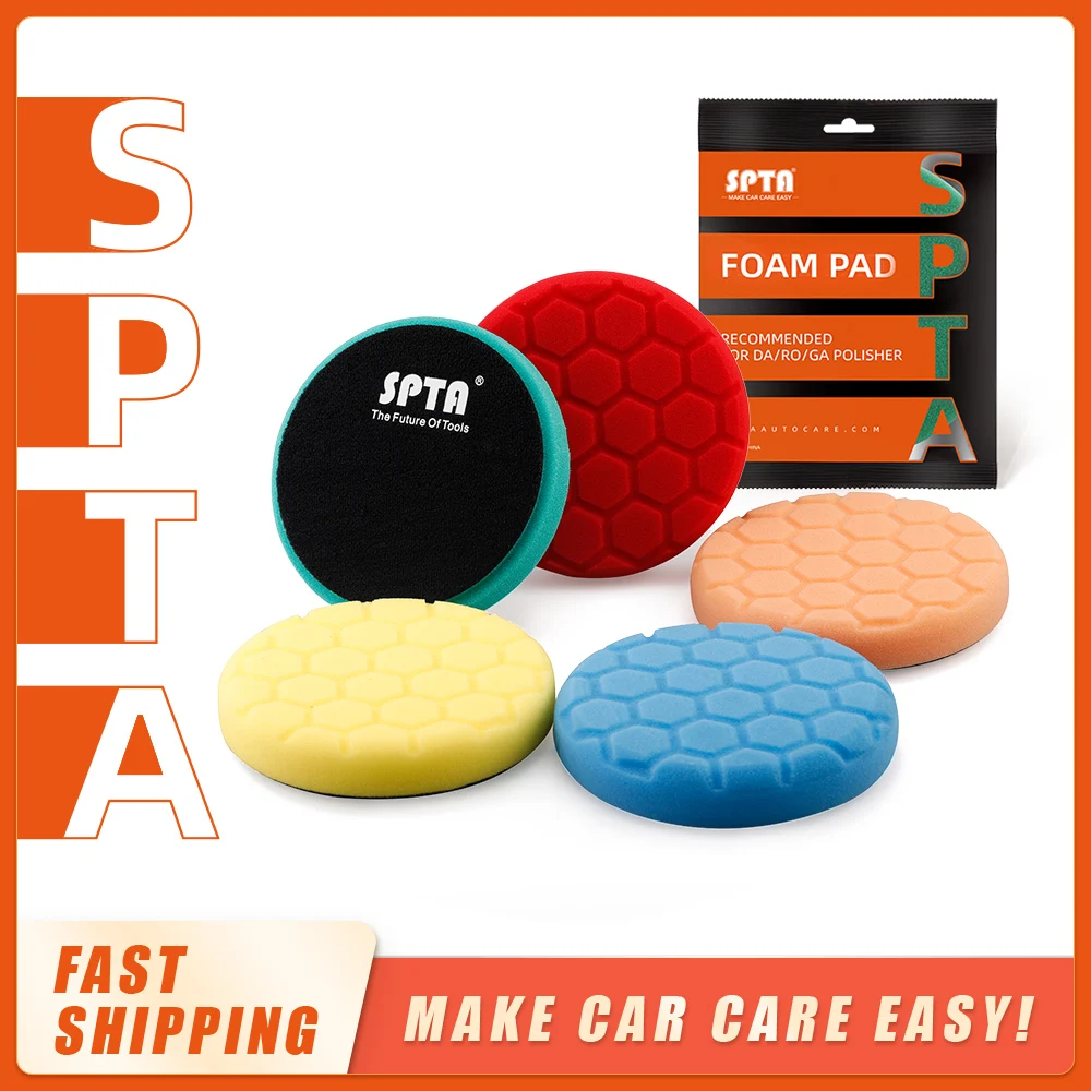 (Bulk Sale) SPTA 3"/5"/6"/7"Car Spong Buffing Polishing Pads Car Polish Pad with Honeycomb Pattern For Car Polishing/Waxing