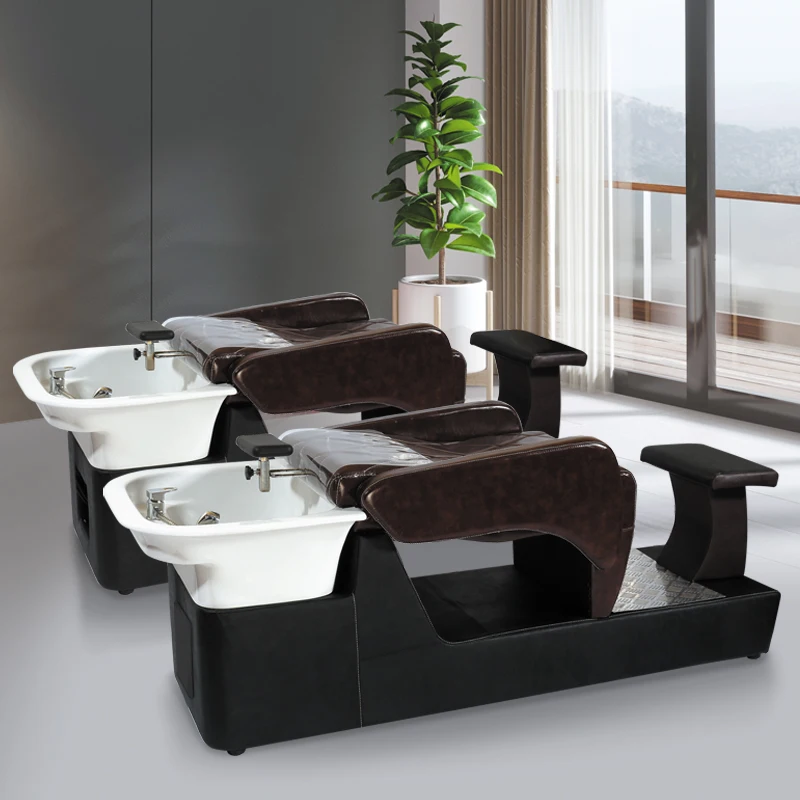 Massage Hair Washing Bed Head Spa Lounge Water Circulation Shampoo Chair Salon Adult Silla Peluqueria Salon Furniture MQ50SC