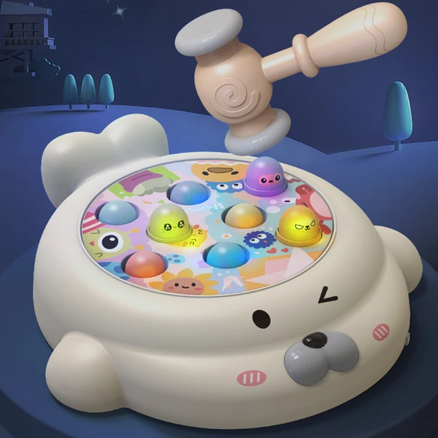 Montessori Knocking Hamster Toy Early Education Knock Toy Seals Whack-A-Mole Game Cartoon Kids Toy Funny Knock Baby Toy 3