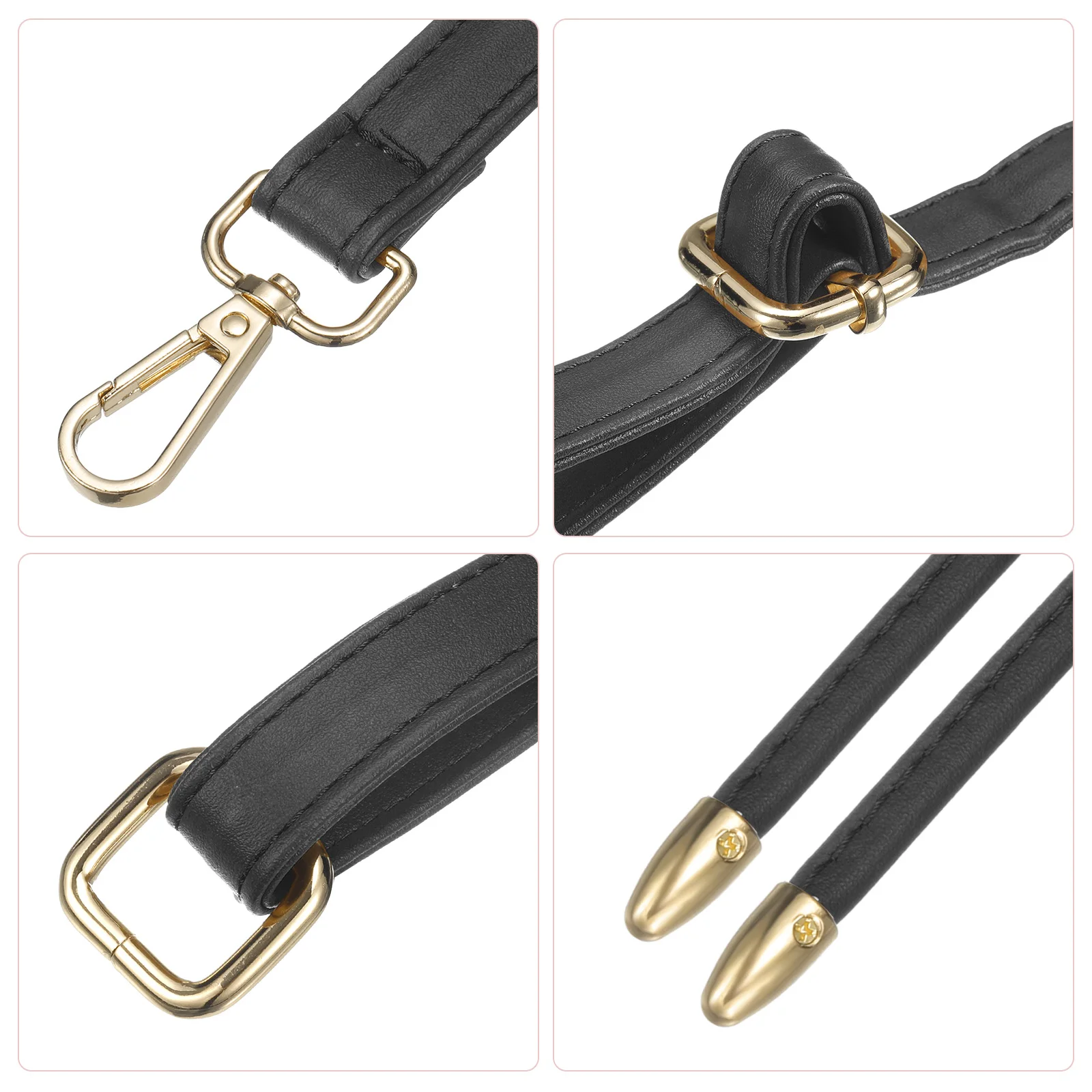 Leather Purse Making Kit 5Pcs DIY PU Leather Bag Backpack Making Set Bag Bottom Shoulder Strap Flap Cover Drawstring for Purse