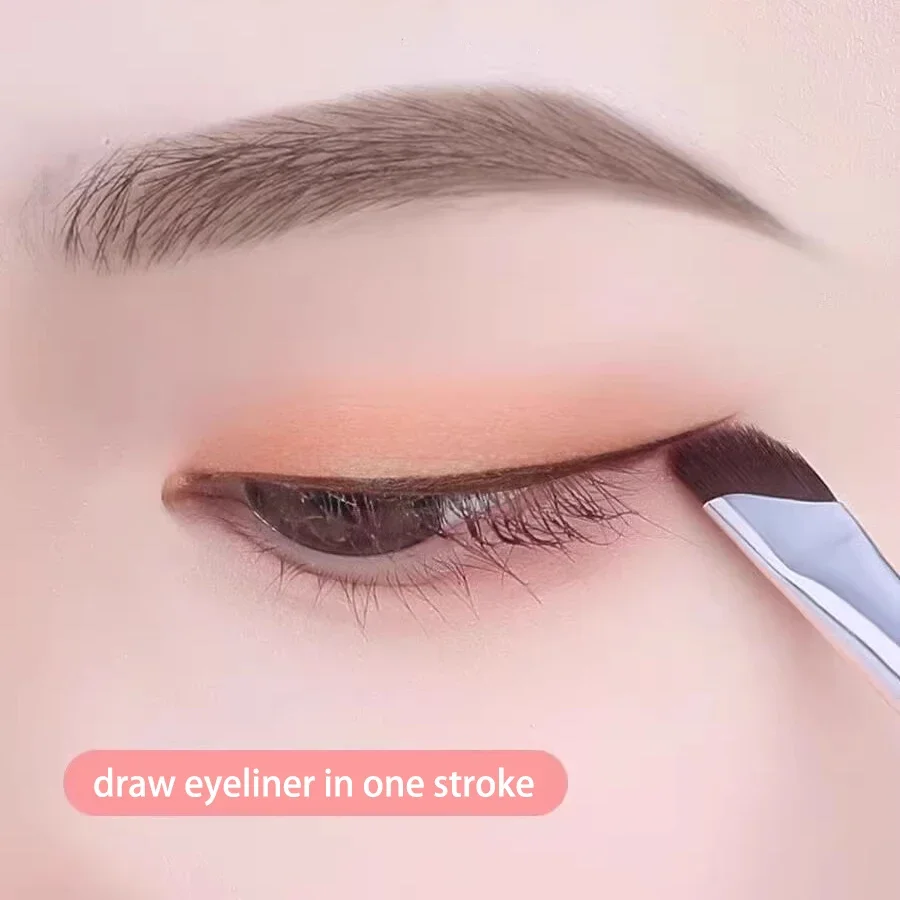 Sickle Eyeliner Brush Eyeshadow Blade Brush Detail Brush Diagonal Eyebrow Brushes Undereyelid To Sleeping Silkworm Makeup Tools 4