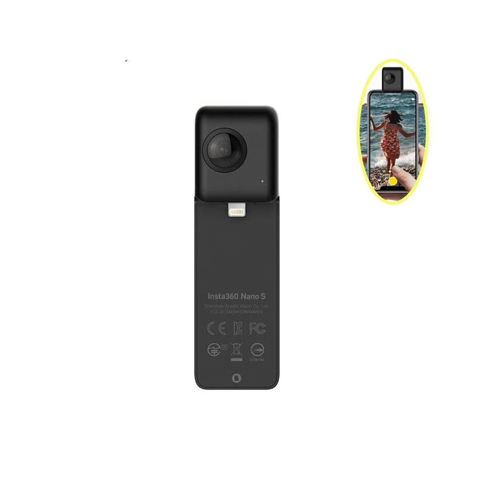 Lnsta360 Nano S VR Video Panoramic Intelligent Camera Selfie Beauty Live Camera Suitable For IPhone IOS 9.0 Or Higher Versions