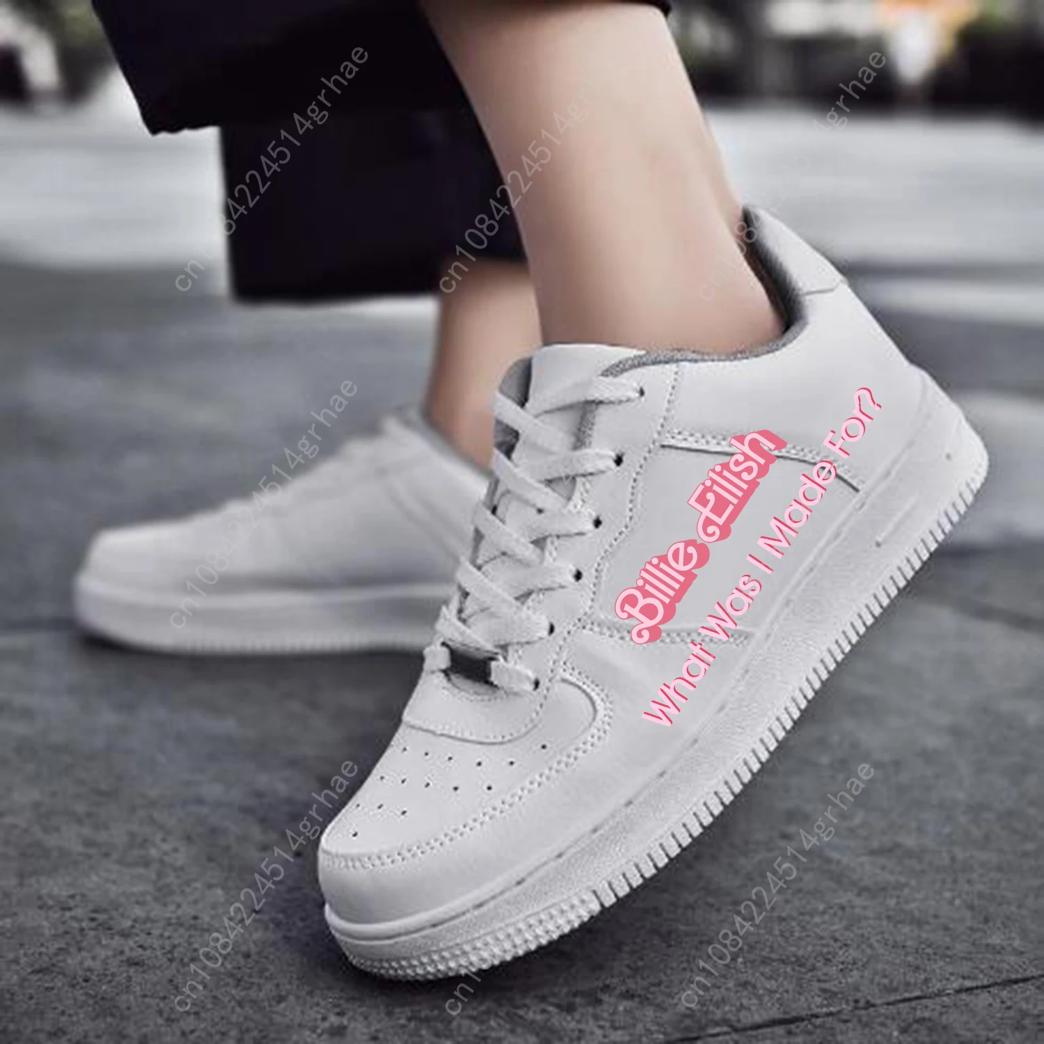 Hot Bilie What Was I Made For Eilish AF Basketball Sports Running Flats Force Sneakers Lace Up Mesh Customized Made Shoe DIY